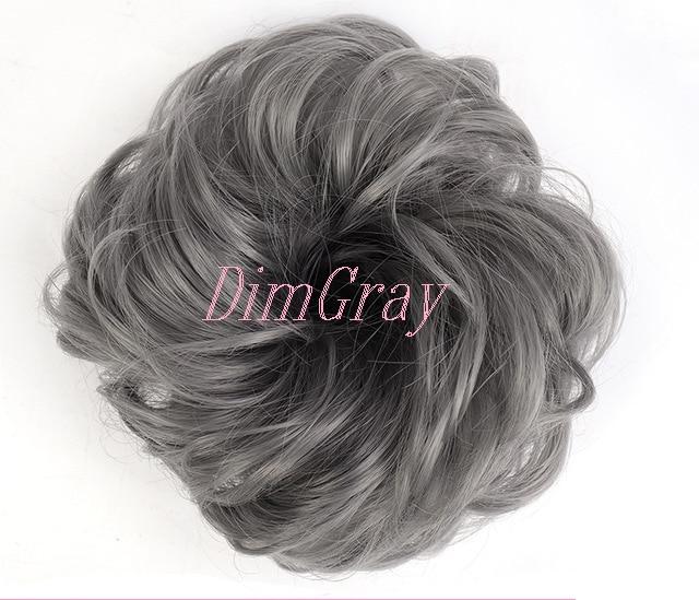 Short: Grey Shades - Short Chignon Scrunchies - Messy Hair Bun - SashBeauty