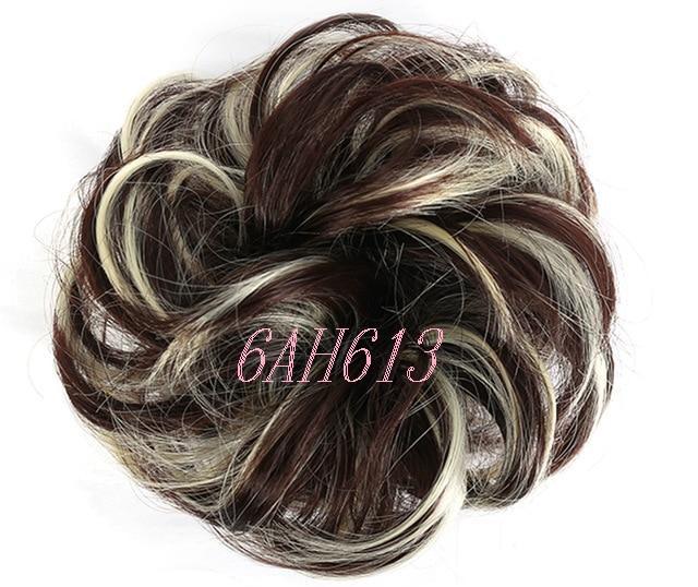 Short Piano Chocolate Brown Chignon - Messy Hair Bun - SashBeauty