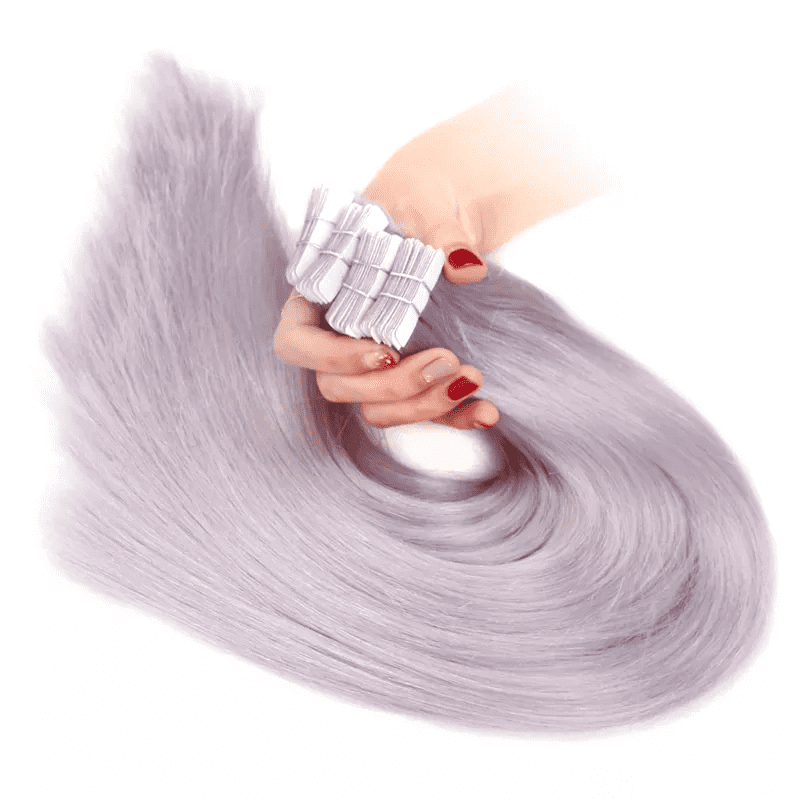 100% Real Human Hair- European Silver Grey Remy Tape-In (55g - 175g)