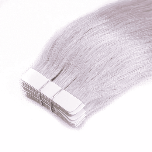 100% Real Human Hair- European Silver Grey Remy Tape-In (55g - 175g)