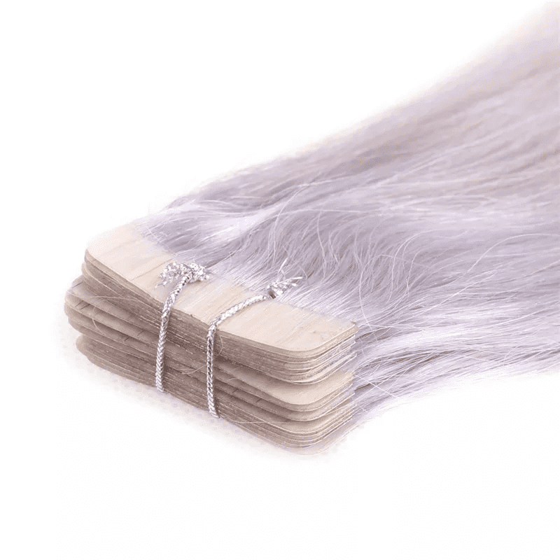 100% Real Human Hair- European Silver Grey Remy Tape-In (55g - 175g)