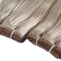 Strawberry Platinum balayage Extra Thin Flat WEFT - SashBeauty