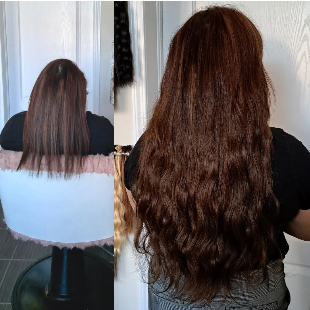 Invisible-tape tape -in Extension - Mocha Brown Hair  - #2