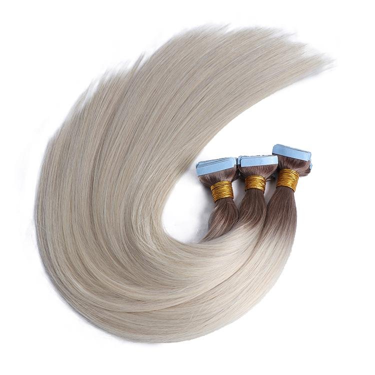 Tape-In Human Hair Extensions - Ombre highlight - SashBeauty
