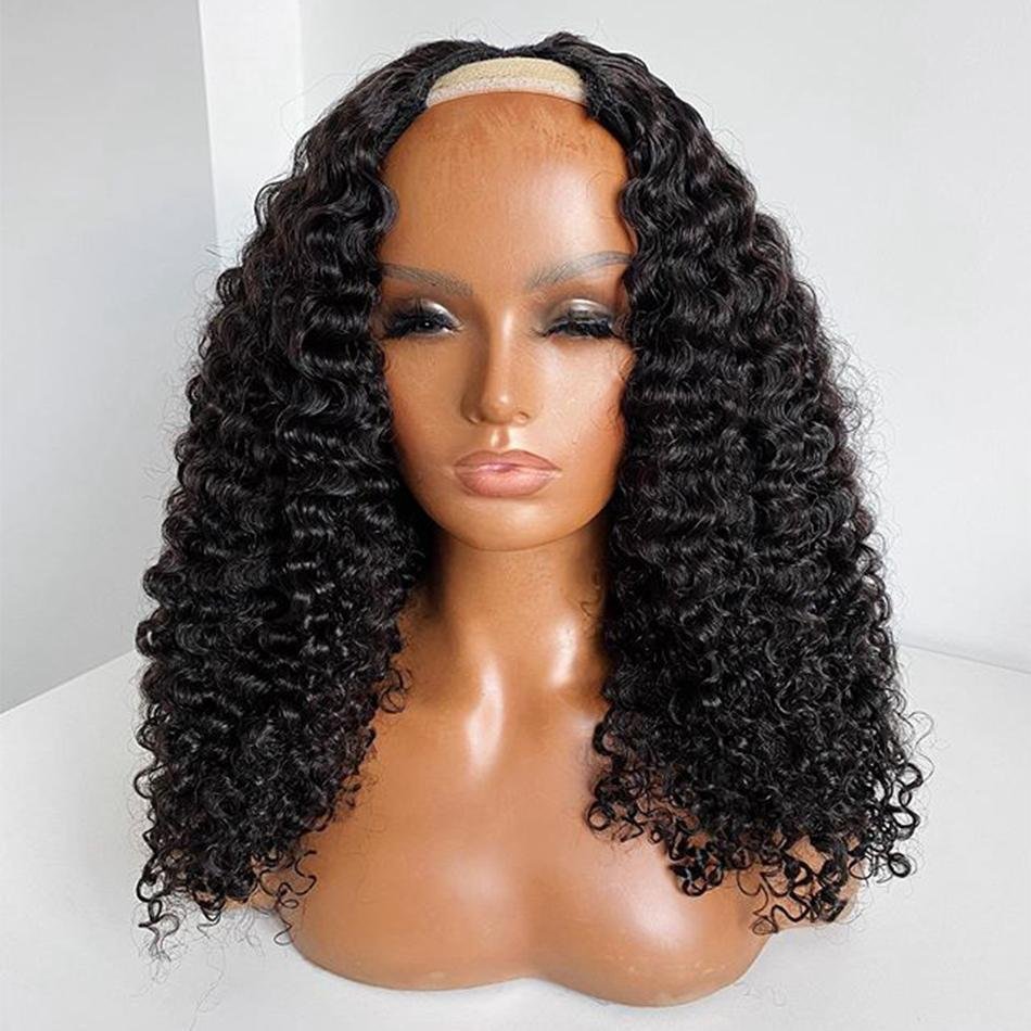 U-part - curly Wig - Off Black - SashBeauty