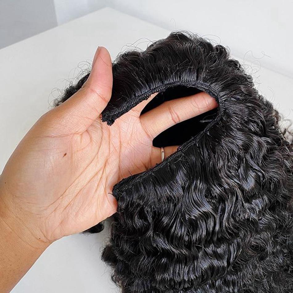 U-part - curly Wig - Off Black - SashBeauty
