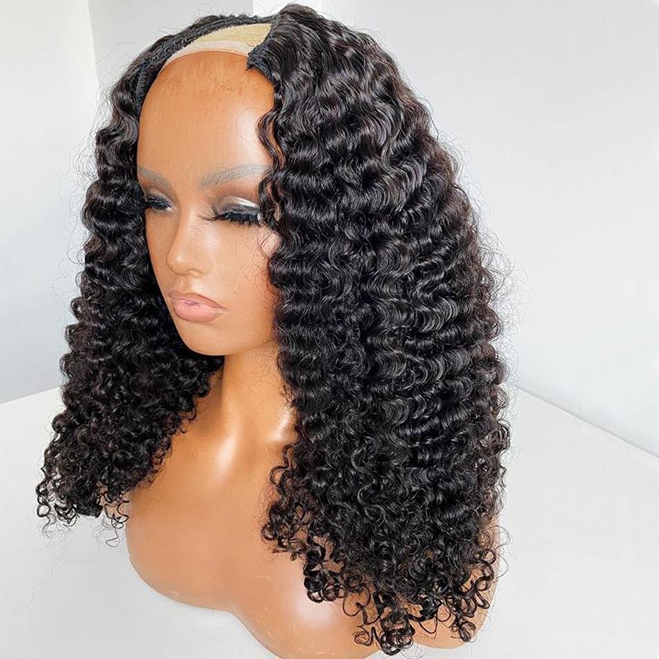 U-part - curly Wig - Off Black - SashBeauty