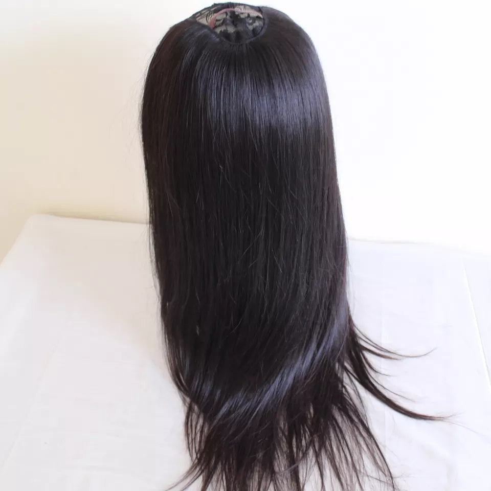 100% Remy Real Human Hair - Invisible U-CLIP Hair Extensions - Natural Black