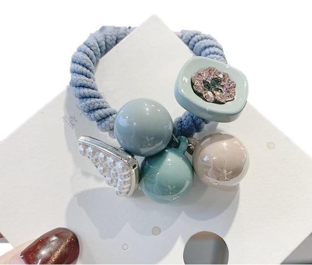 Val - Beaded Elastic Hairband - SashBeauty