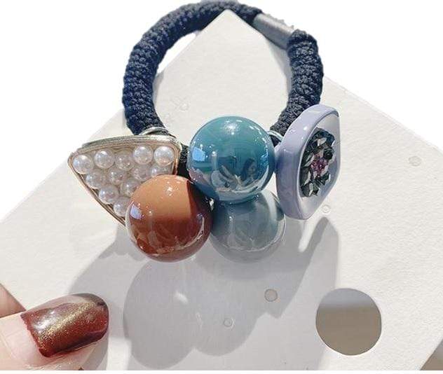 Val - Beaded Elastic Hairband - SashBeauty