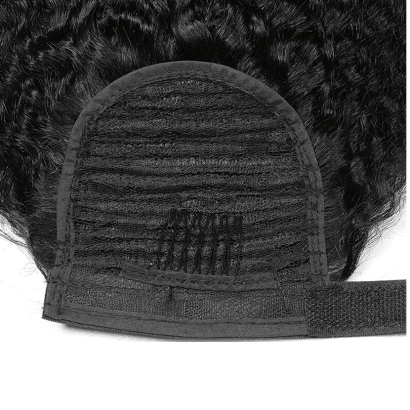 Velcro Strap Kinky Ponytail- Chocolate Brown - SashBeauty