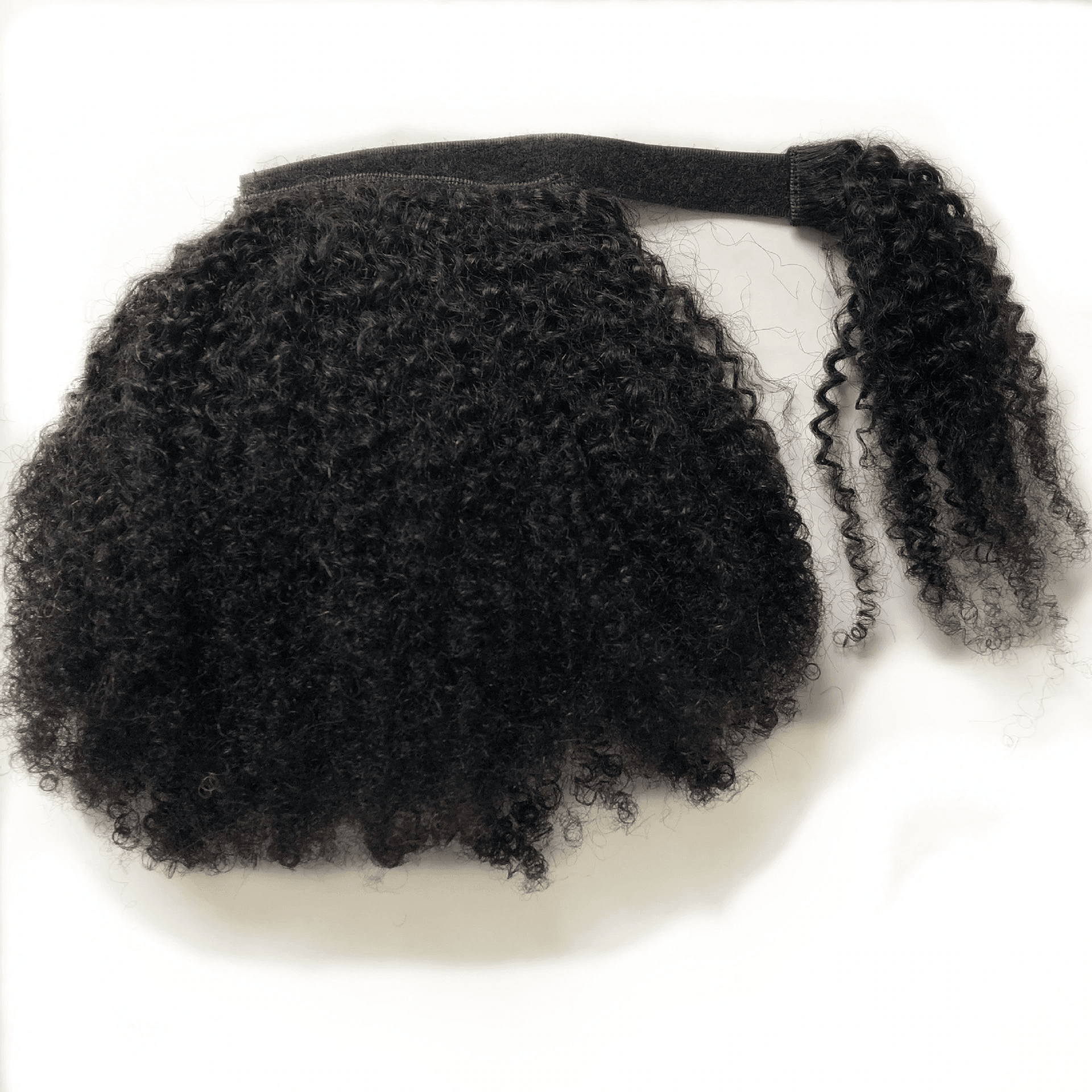 Velcro Strap Kinky Ponytail- Off Black - SashBeauty