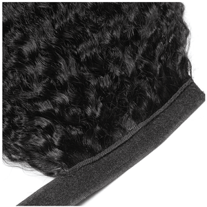 Velcro Strap Kinky Ponytail- Off Black - SashBeauty