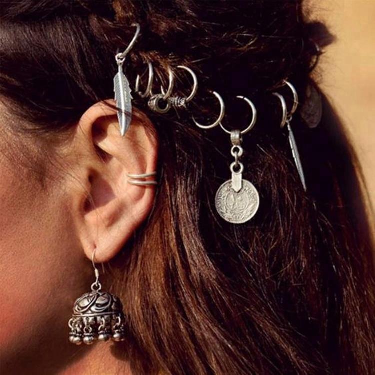 Viking Tree Hair Cuff & Clips Accessories - SashBeauty
