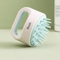 Yellow_Teal Non Slip Hand Held Scalp Massage Brush - SashBeauty